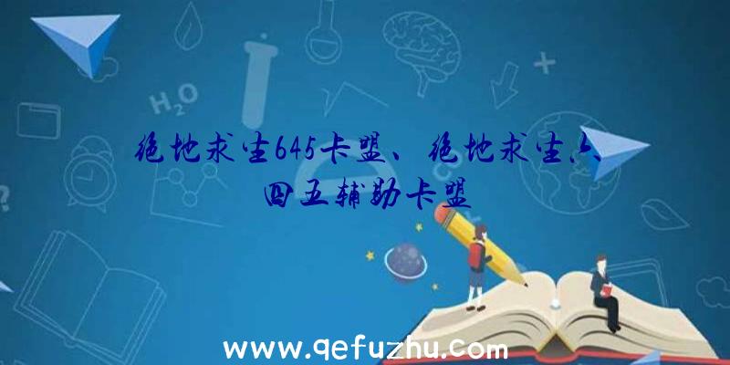 绝地求生645卡盟、绝地求生六四五辅助卡盟