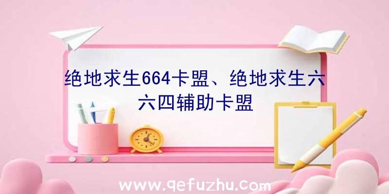 绝地求生664卡盟、绝地求生六六四辅助卡盟