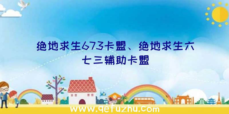 绝地求生673卡盟、绝地求生六七三辅助卡盟