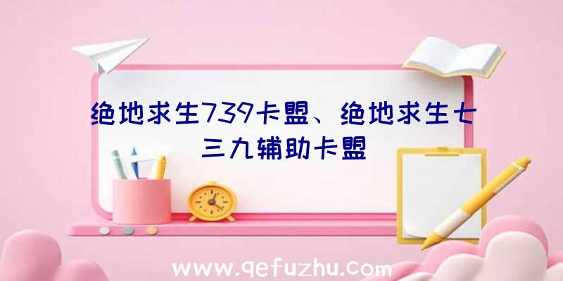 绝地求生739卡盟、绝地求生七三九辅助卡盟