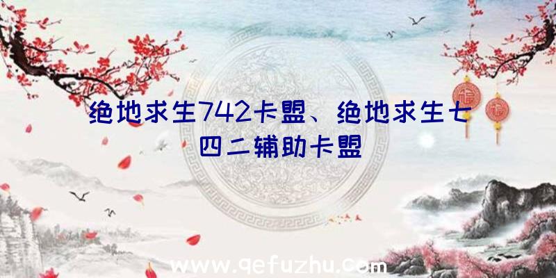 绝地求生742卡盟、绝地求生七四二辅助卡盟