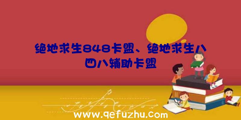 绝地求生848卡盟、绝地求生八四八辅助卡盟