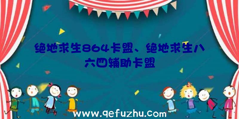 绝地求生864卡盟、绝地求生八六四辅助卡盟