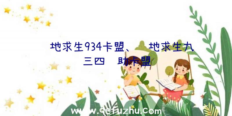 绝地求生934卡盟、绝地求生九三四辅助卡盟