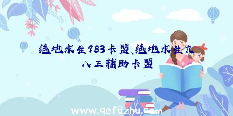 绝地求生983卡盟、绝地求生九八三辅助卡盟