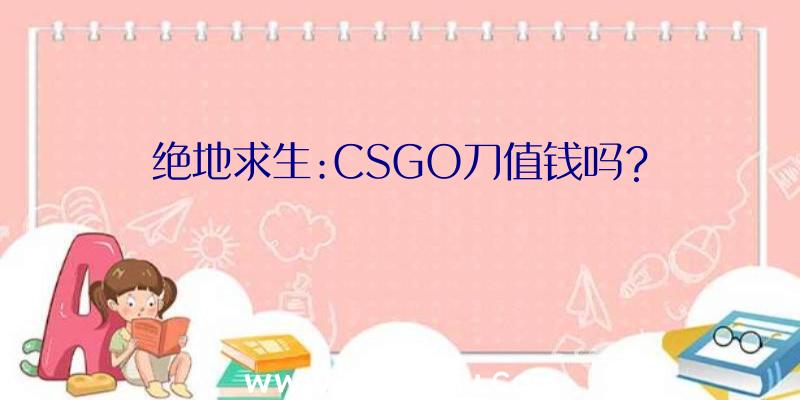 绝地求生:CSGO刀值钱吗？