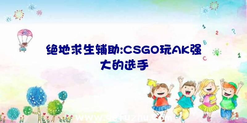 绝地求生辅助:CSGO玩AK强大的选手