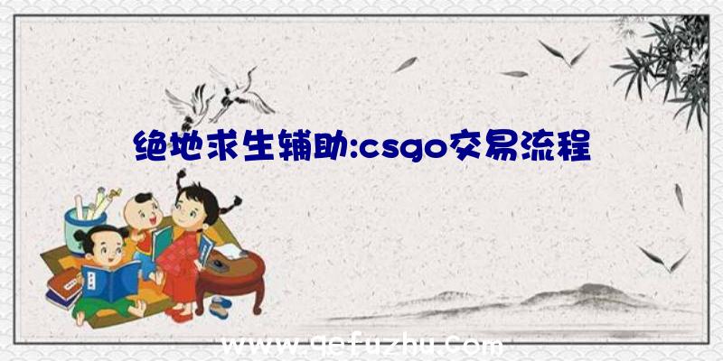 绝地求生辅助:csgo交易流程