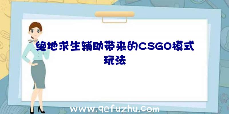 绝地求生辅助带来的CSGO模式玩法