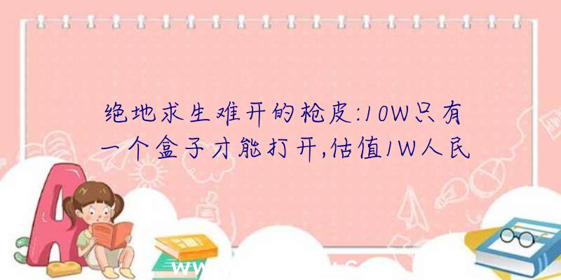 绝地求生难开的枪皮:10W只有一个盒子才能打开,估值1W人民