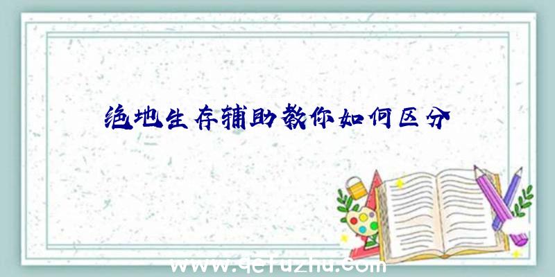 绝地生存辅助教你如何区分