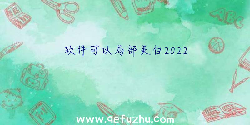 软件可以局部美白2022